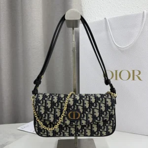Dior 30 Montaigne D-Vine Oblique Print Shoulder Bag image 1