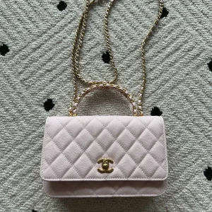 Chanel Light Pink Quilted Top Handle Bag image 1