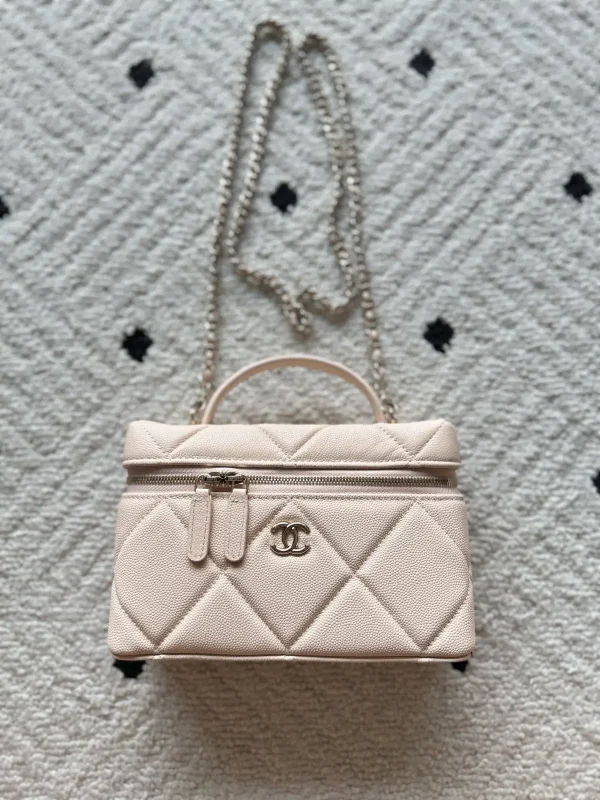 Chanel Quilted Top Handle Bag with Chain Strap image 1