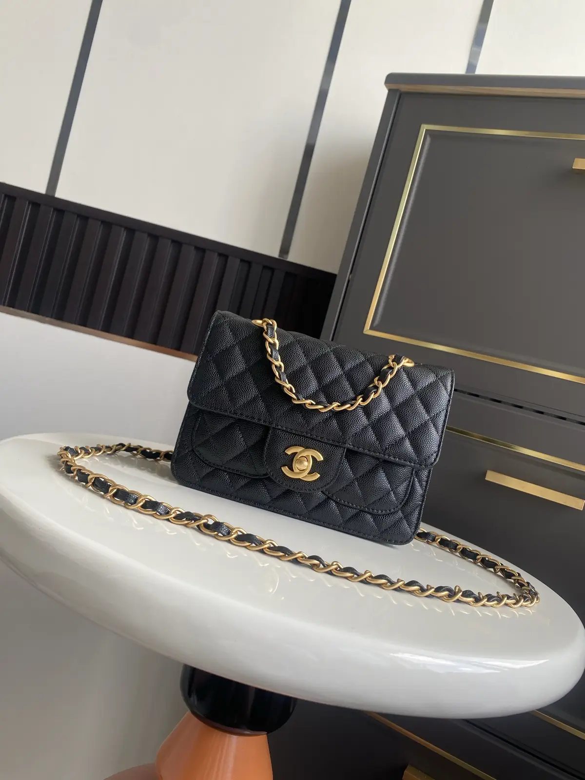 Chanel Black Quilted Double Pocket Flap Bag image 1