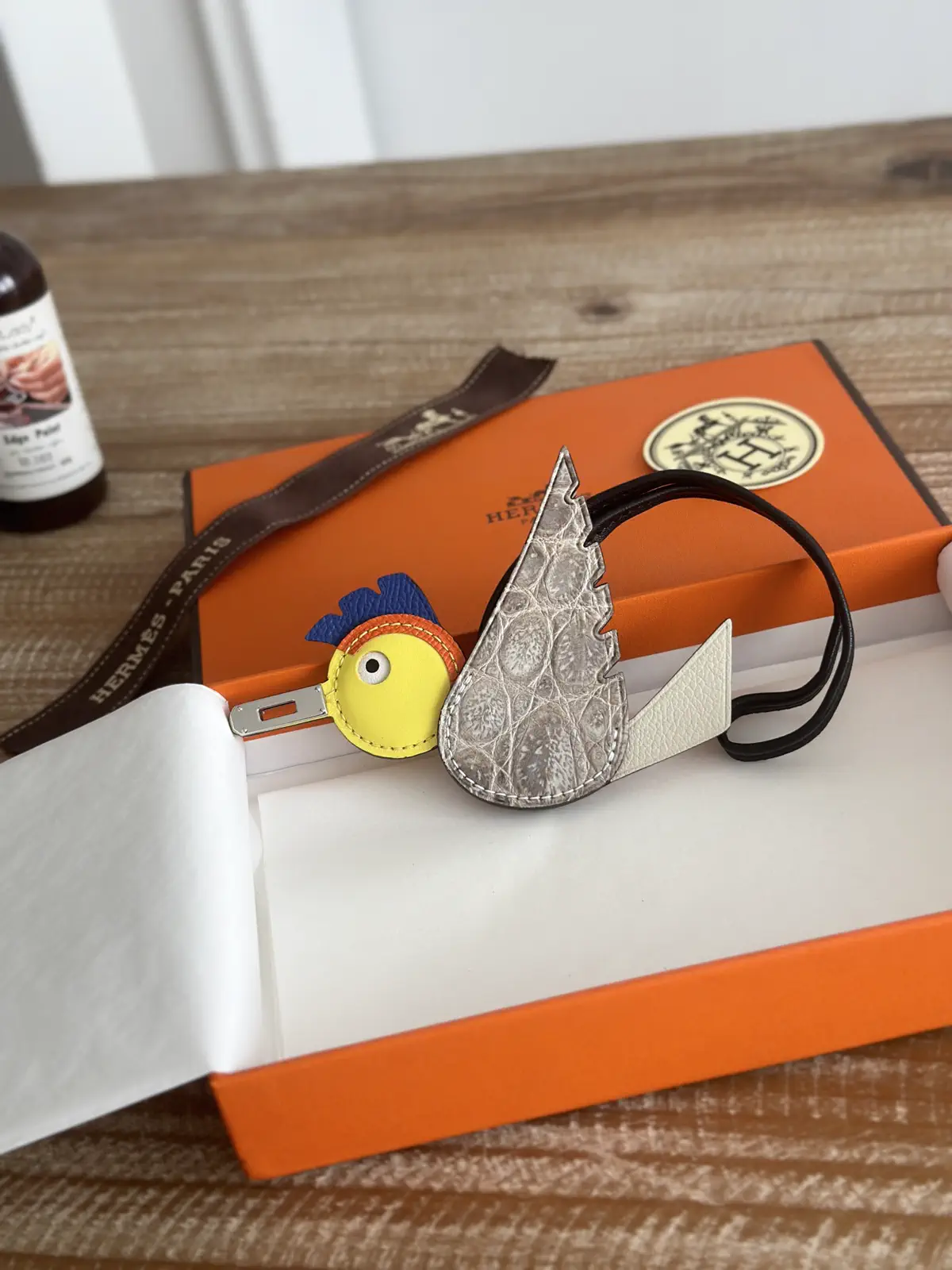 Hermès Bird-Shaped Bag Charm Keychain image 1