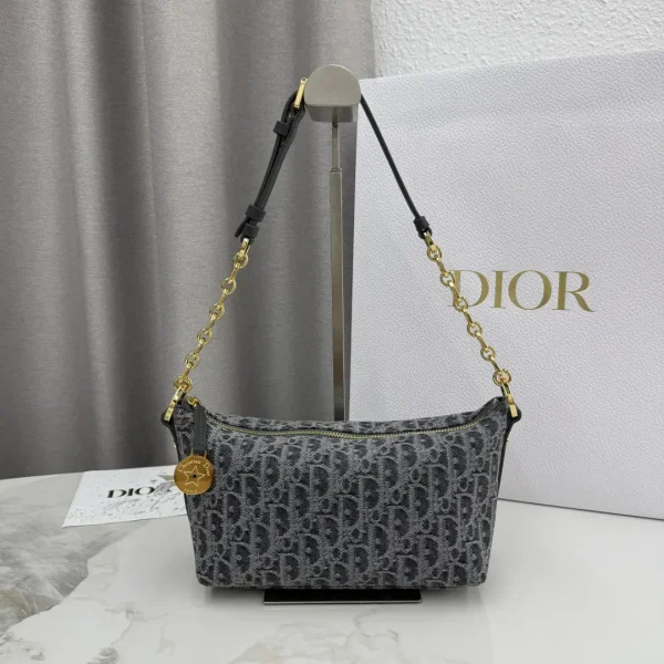 Dior Gray Monogram Star Hobo Shoulder Bag image 1