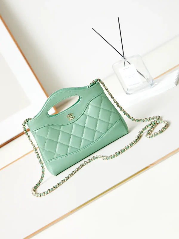 Chanel Quilted Top Handle Bag with Chain Strap image 1