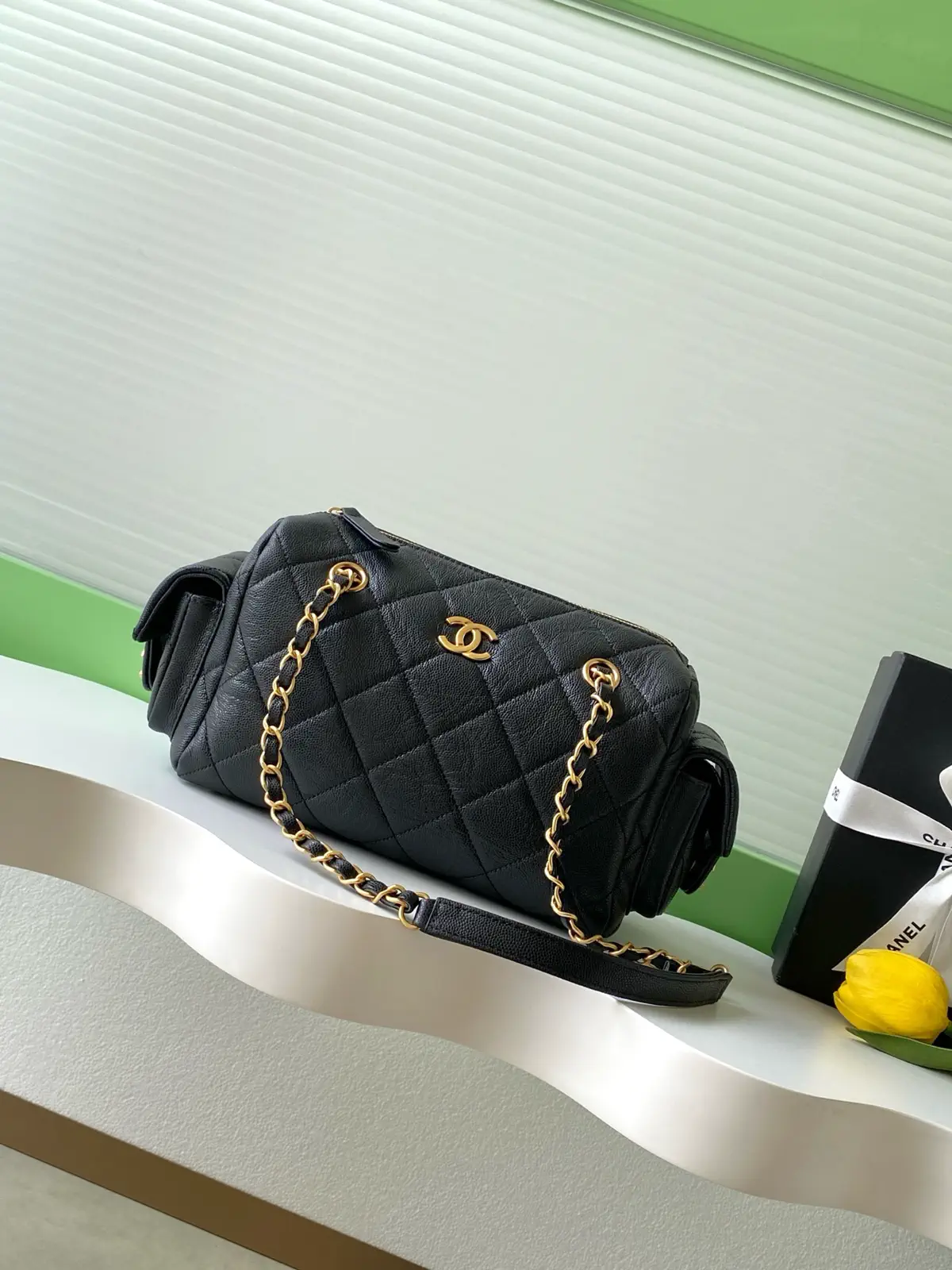 Chanel Quilted Bowling Bag image 1