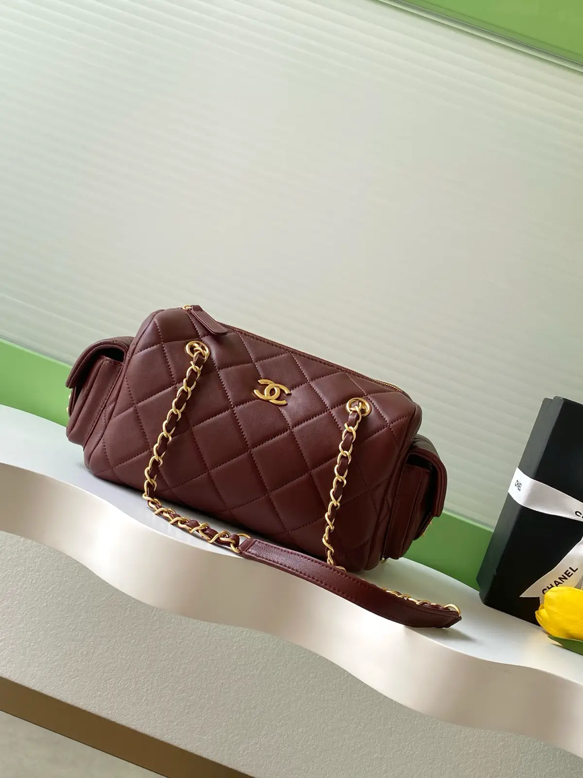 Chanel Quilted Bowling Bag image 1