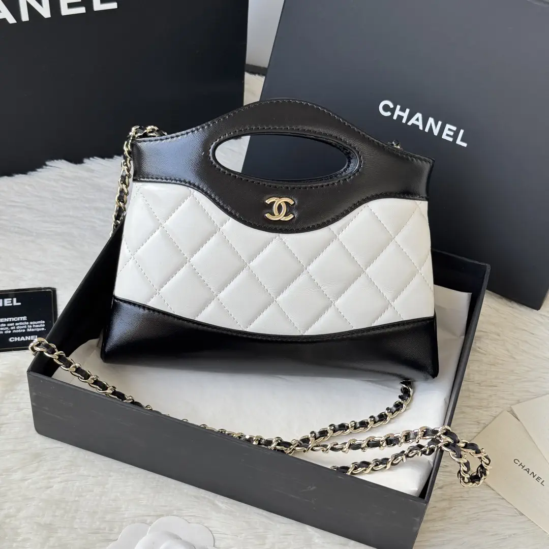 Chanel Quilted Two-Tone Top Handle Bag image 1