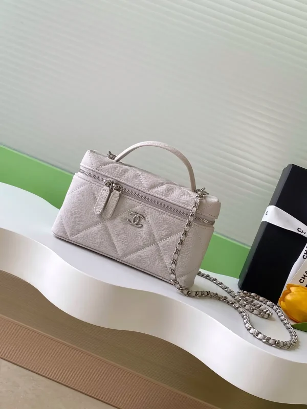 Chanel Quilted Top Handle Bag with Chain Strap image 1