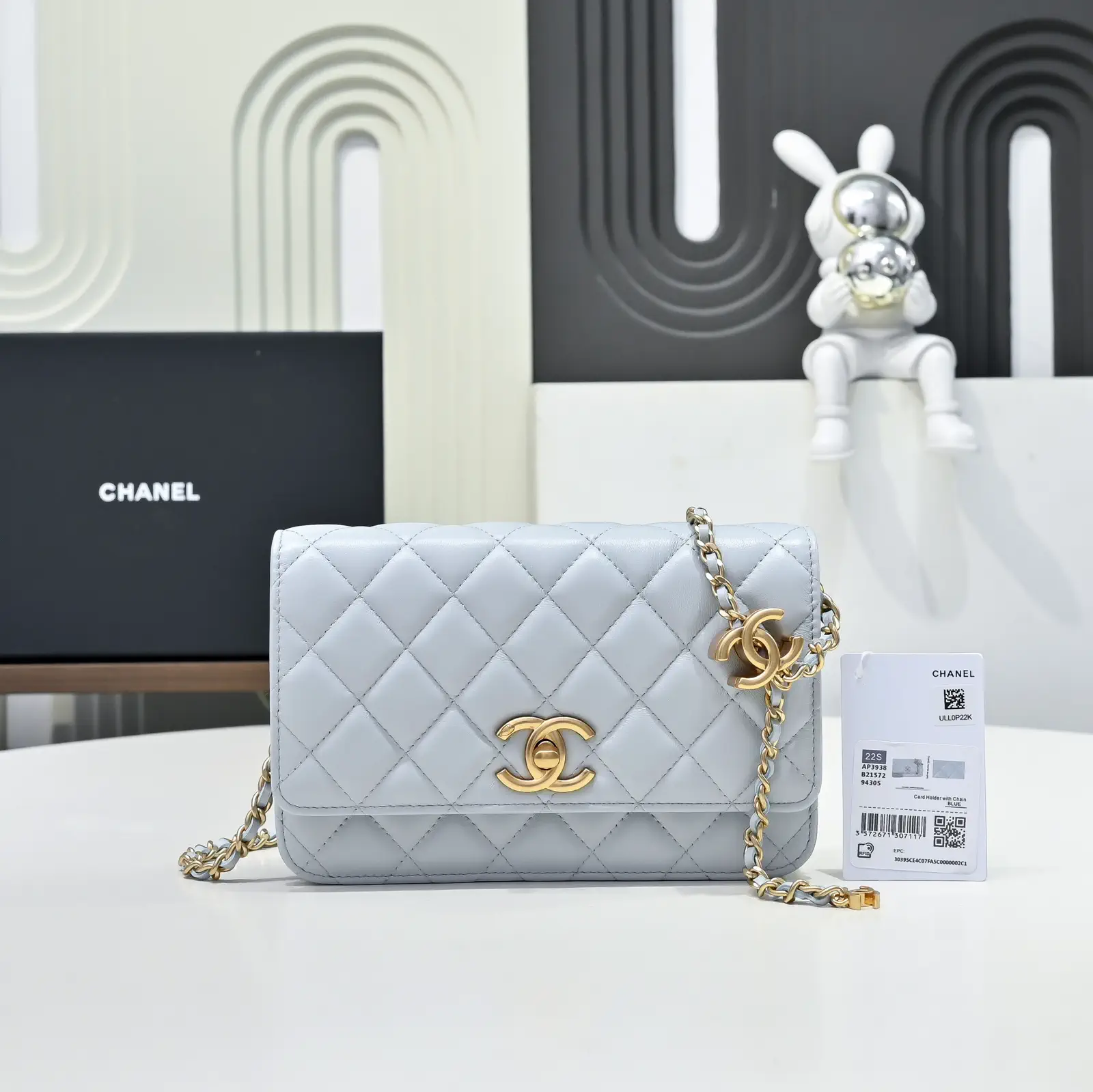 Chanel Quilted Chain Wallet with Adjustable CC Buckle image 1
