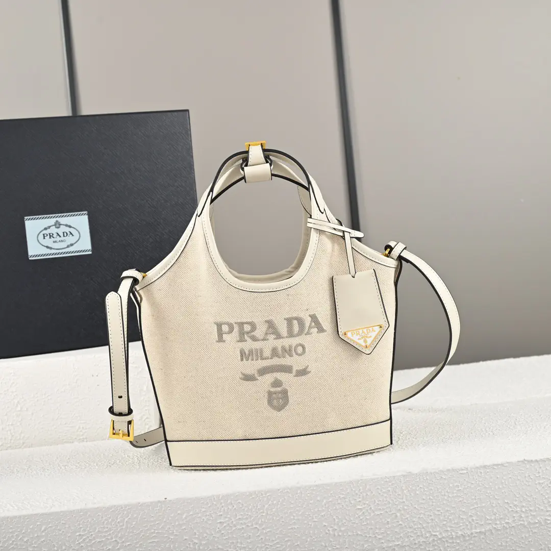 Prada Linen Blend Tote Bag image 1
