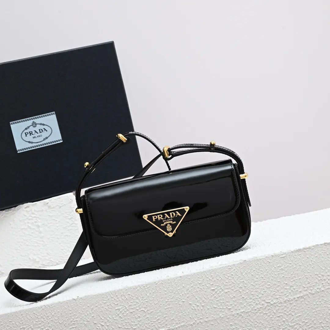 Prada Patent Leather Crossbody Shoulder Bag image 1