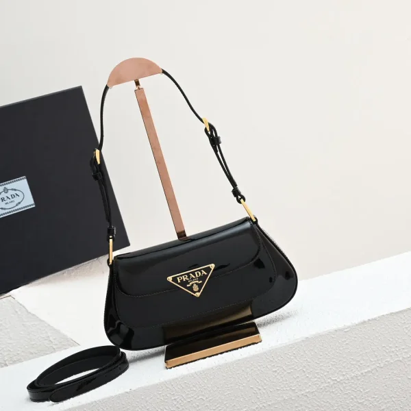 Prada Patent Leather Flap Shoulder Bag image 1