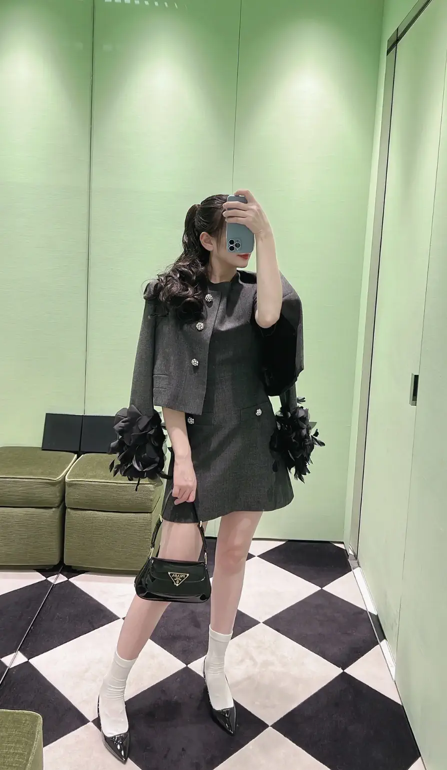 Prada Patent Finish Shoulder Bag image 1