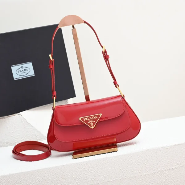 Prada Patent Leather Flap Shoulder Bag image 1