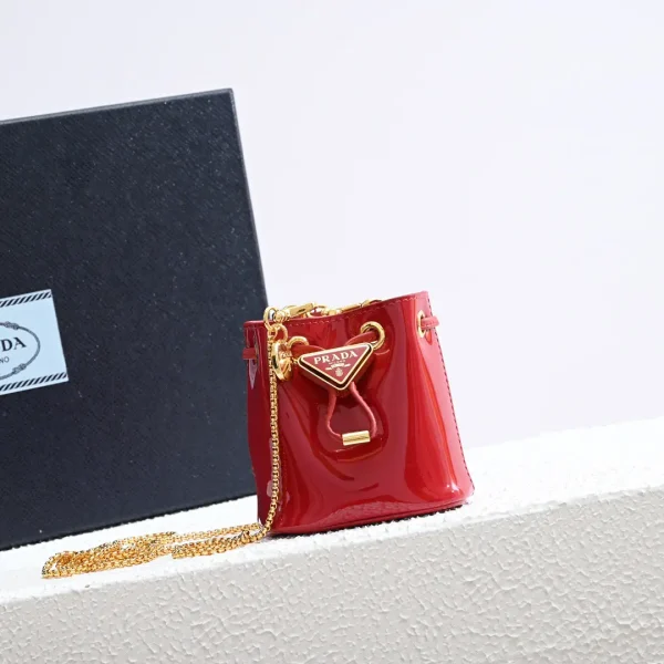 Prada Mini Patent Leather Bucket Bag image 1
