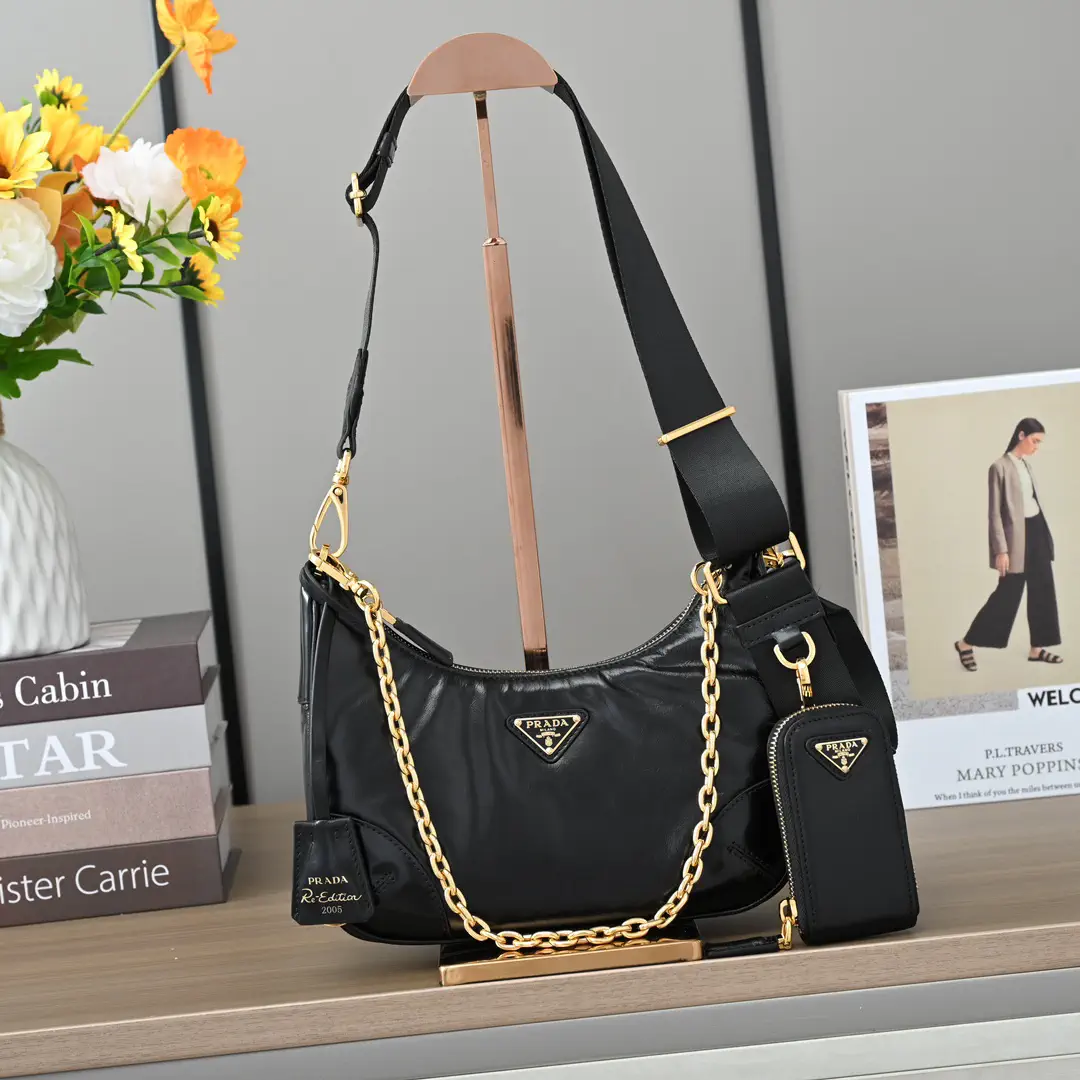 Prada Multi-Use Shoulder Bag with Detachable Pouch image 1