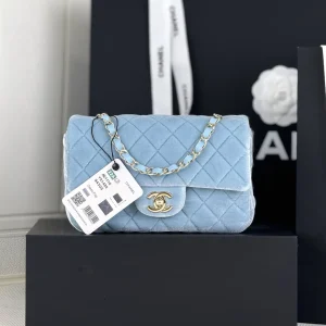Chanel Quilted Velvet Classic Flap Shoulder Bag image 1