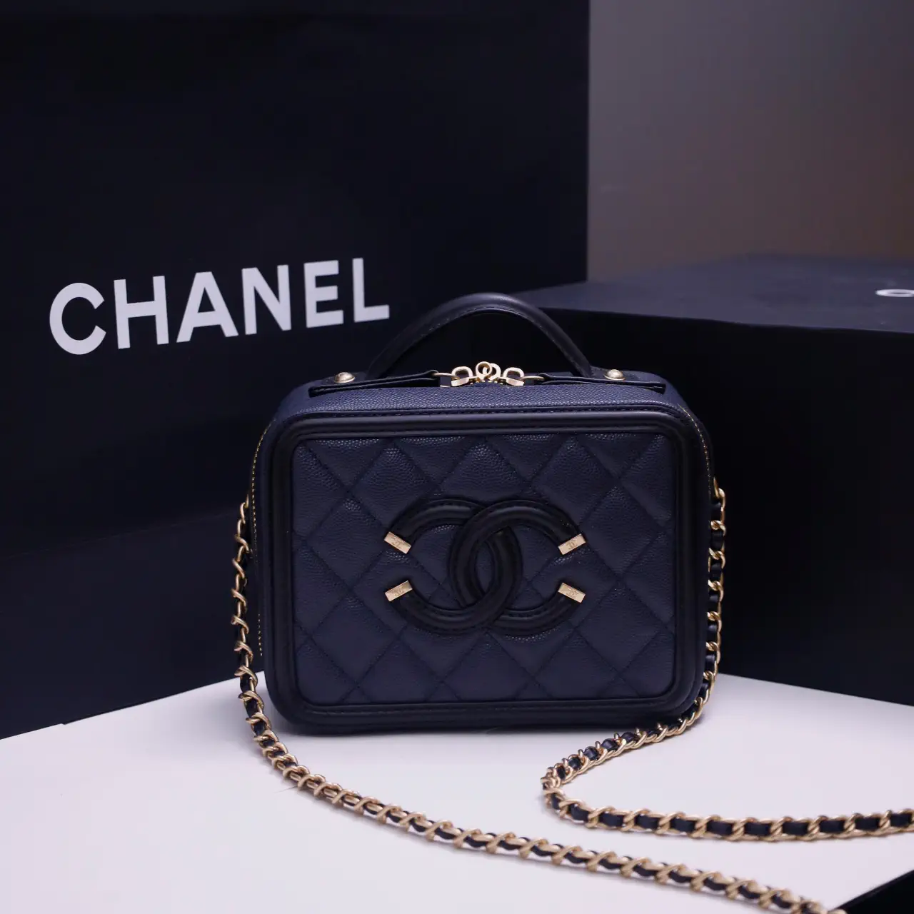 Chanel Quilted Vanity Case Bag image 1