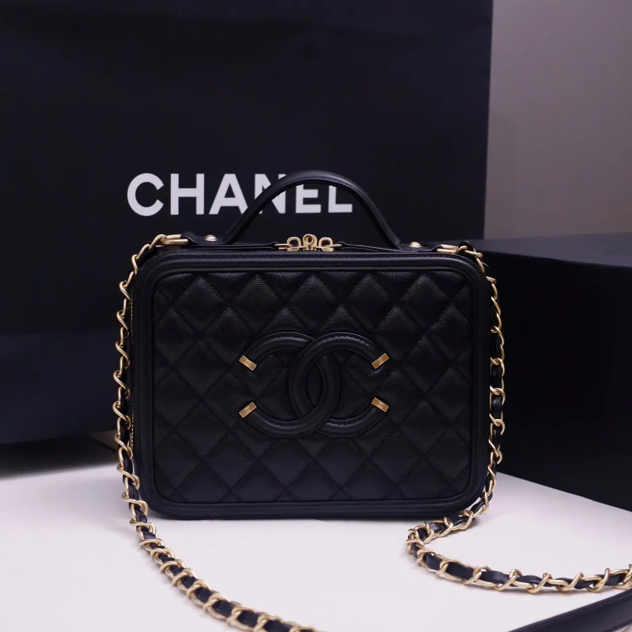Chanel Quilted Vanity Case Bag image 1