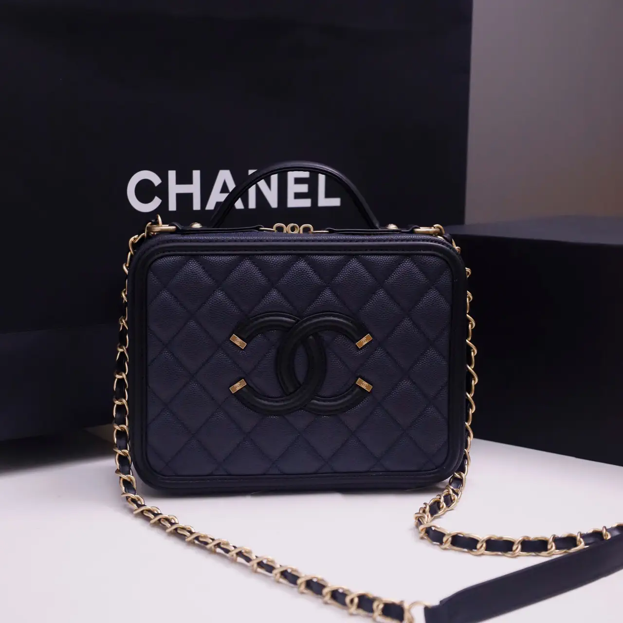 Chanel Quilted Vanity Case Bag image 1