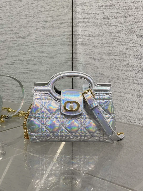 Dior Iridescent Quilted Jolie Top Handle Bag image 1