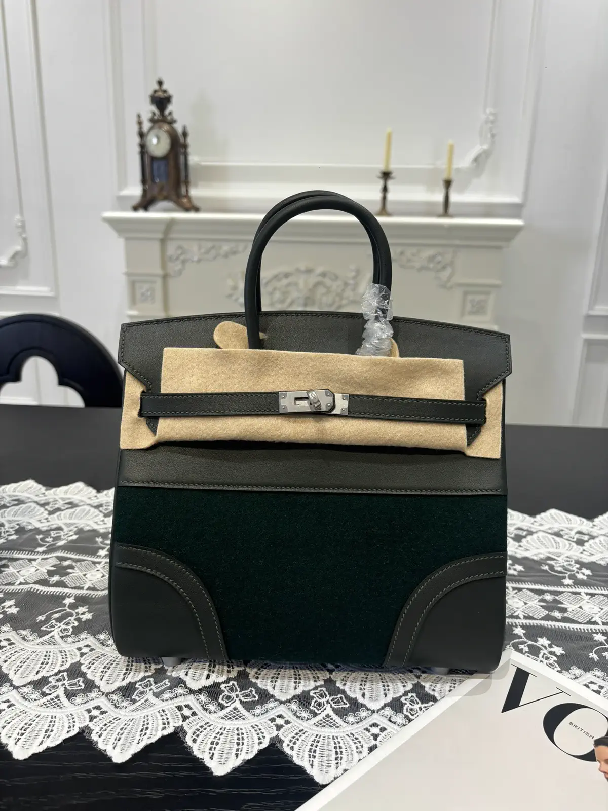 Hermès Dark Green Top Handle Bag image 1