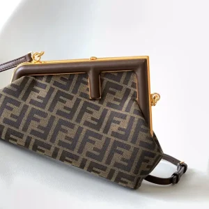 FENDI FF Pattern Small Clutch Bag with Detachable Strap image 1