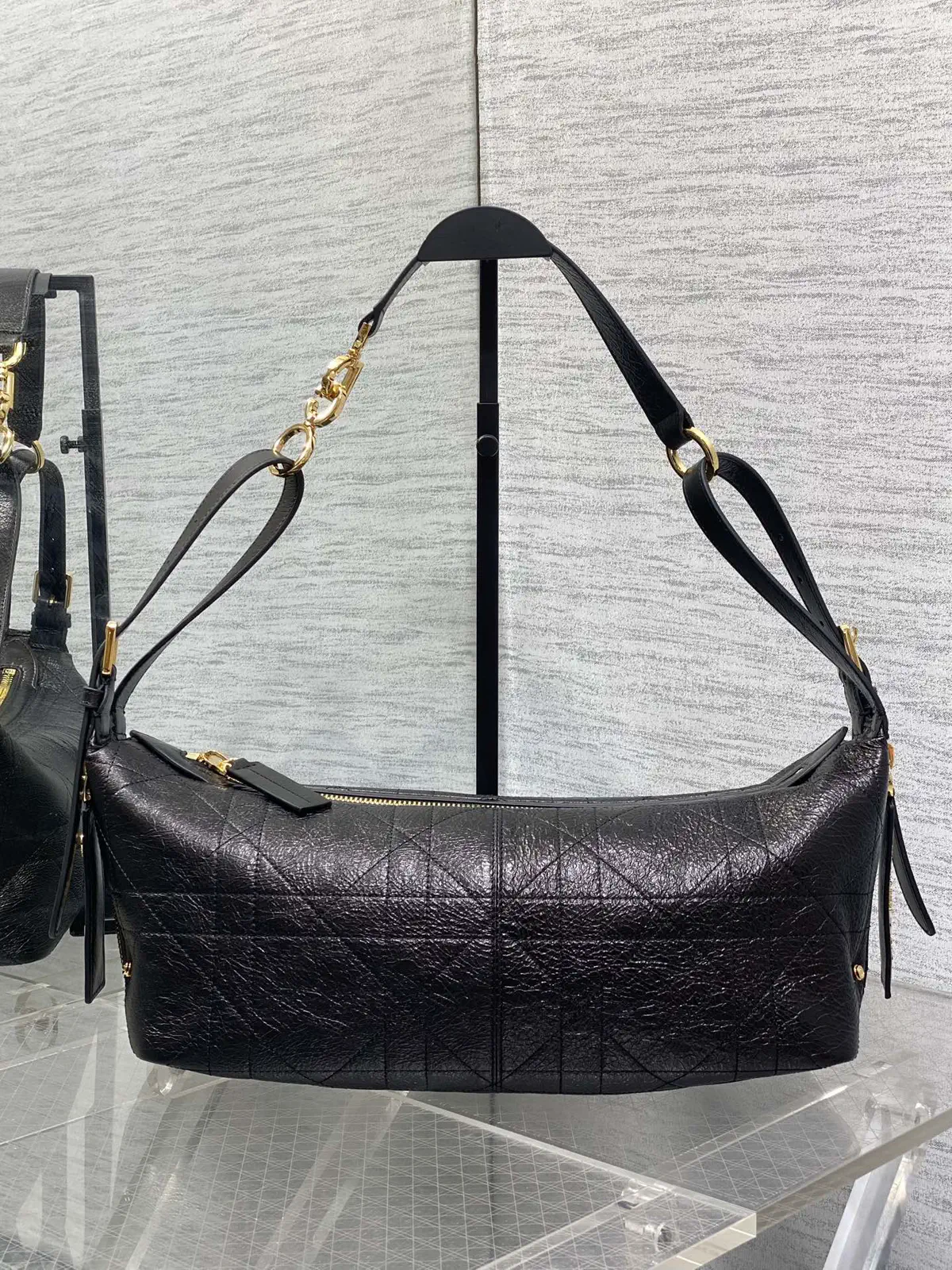 Dior Black Quilted Hobo Shoulder Bag image 1