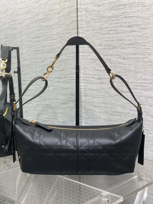 Dior Black Quilted Hobo Shoulder Bag image 1