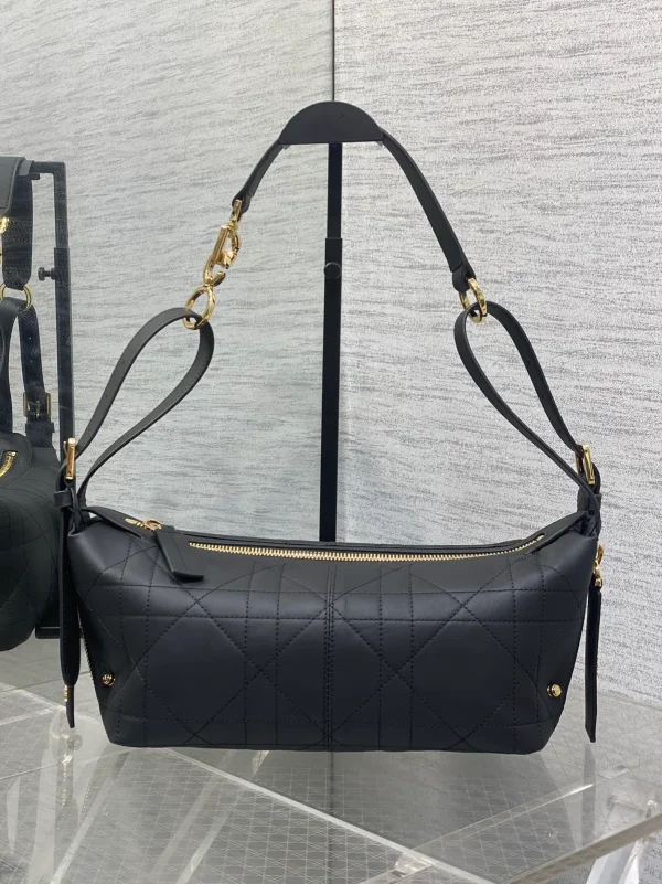 Dior Black Quilted Hobo Shoulder Bag image 1