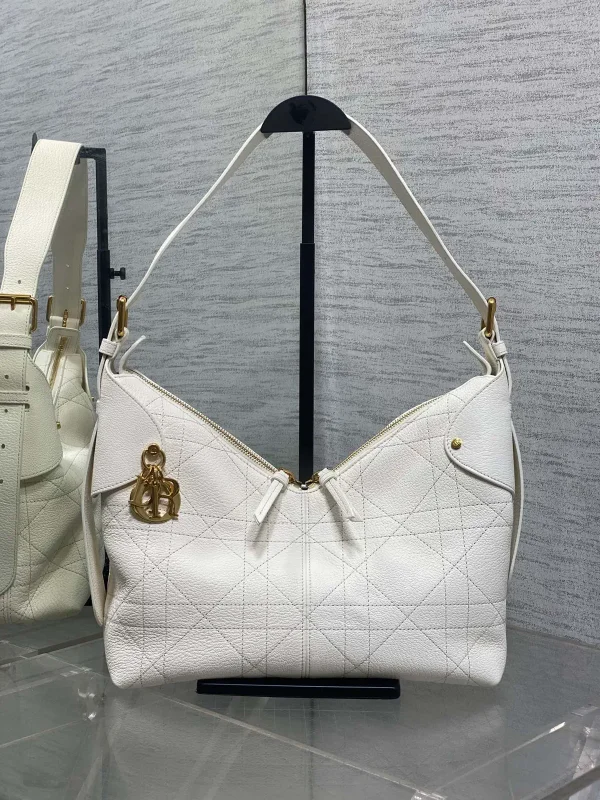 Dior White Quilted Shoulder Bag image 1