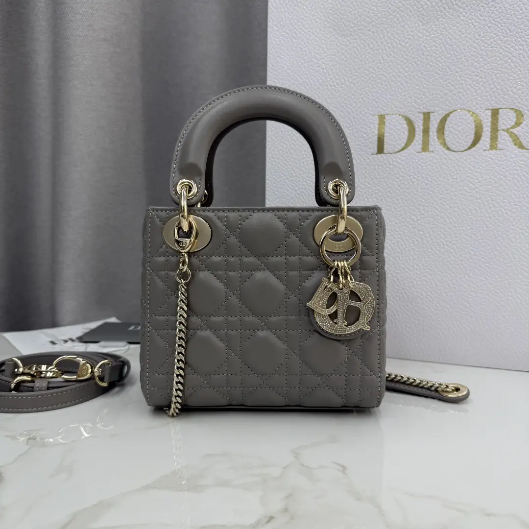 Dior Quilted Mini Lady Dior Top Handle Bag image 1