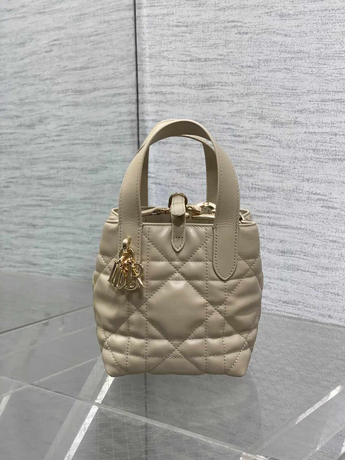 Dior Quilted Mini Bucket Bag image 1