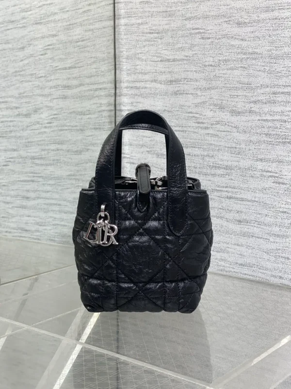 Dior Black Quilted Mini Top Handle Bag image 1