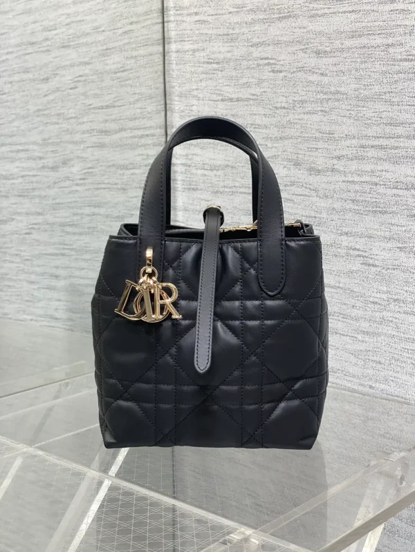 Dior Black Quilted Top Handle Bag image 1