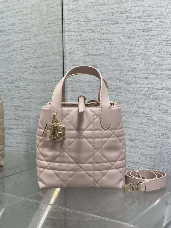 Dior Quilted Top Handle Bag with Detachable Shoulder Strap image 1