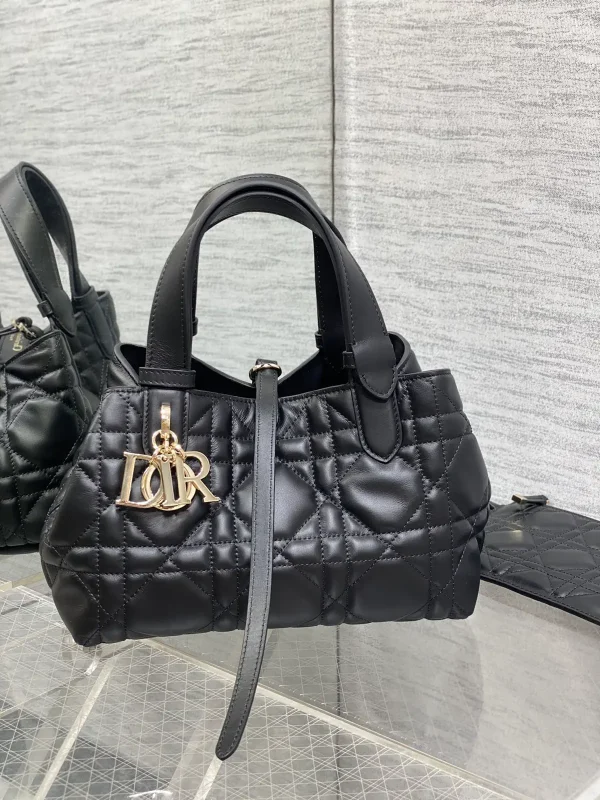 Dior Black Quilted Top Handle Bag image 1