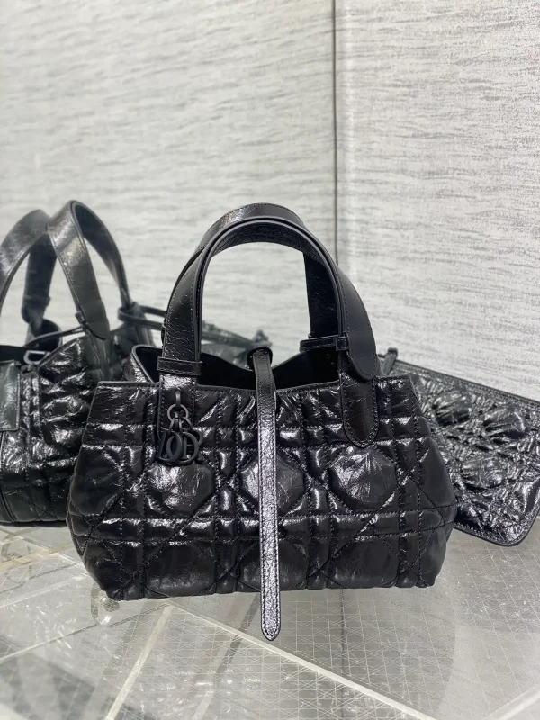 Dior Black Quilted Top Handle Bag image 1