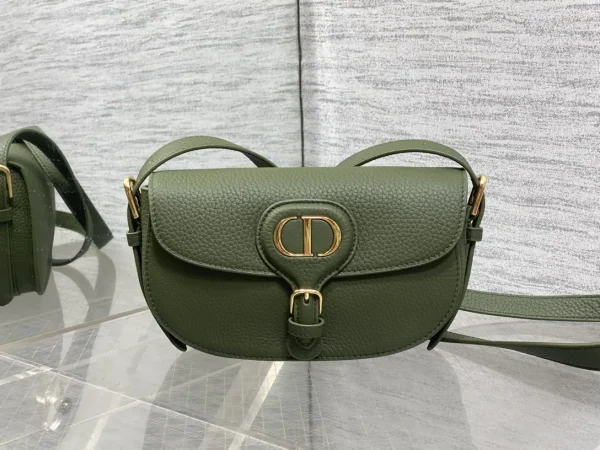Dior Olive Green Grained Leather Bobby Crossbody Bag image 1
