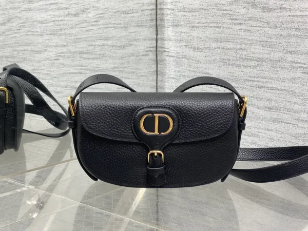 Dior Bobby Black Grained Leather Crossbody Bag image 1