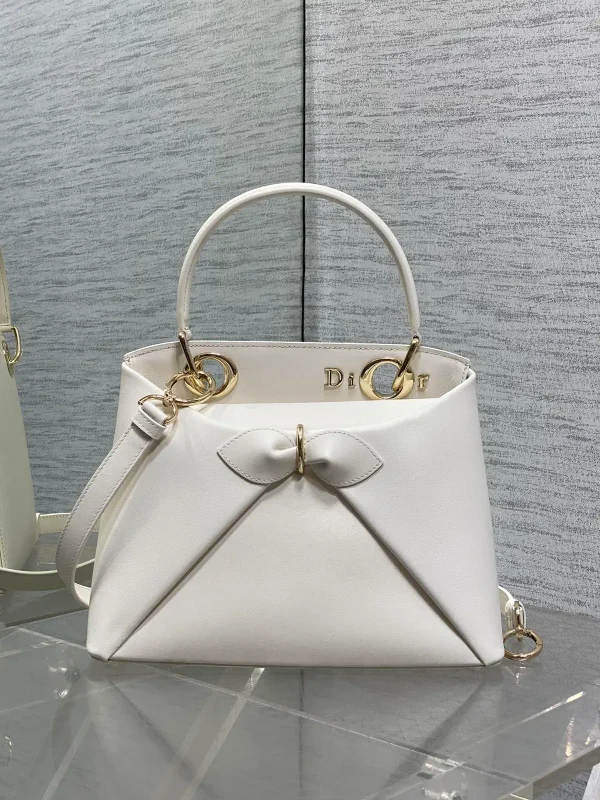 Dior White Bow Top Handle Bag image 1