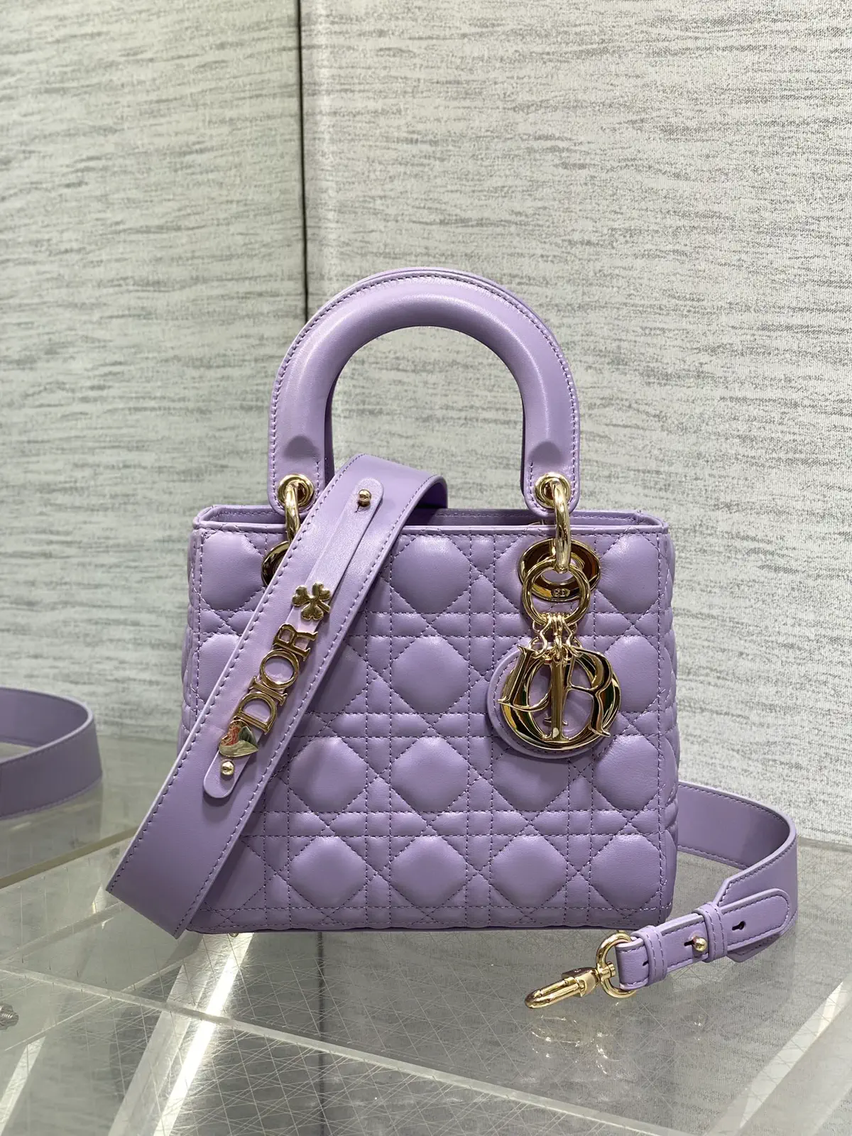Dior Quilted Top Handle Bag with Detachable Shoulder Strap image 1