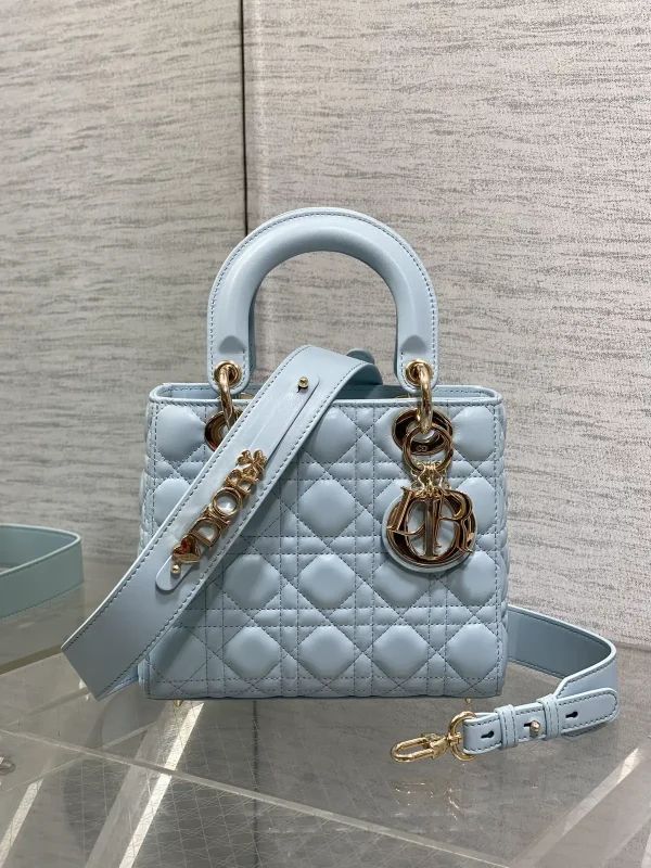 Dior Quilted Top Handle Bag with Detachable Shoulder Strap image 1
