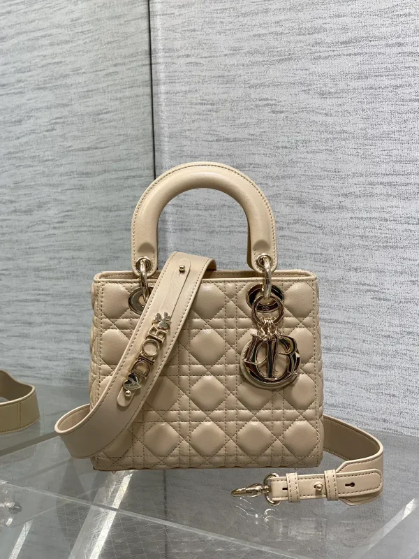 Dior Quilted Top Handle Bag with Detachable Shoulder Strap image 1