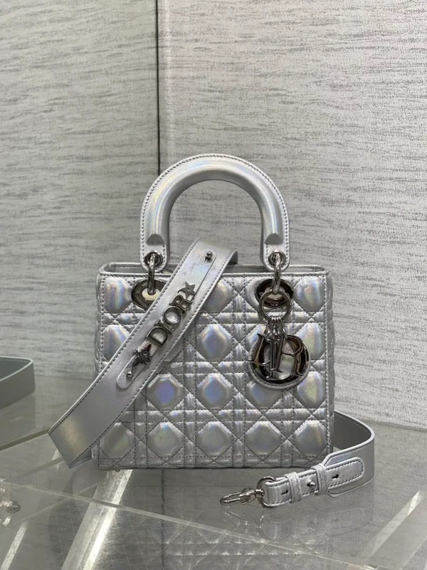 Dior Quilted Top Handle Bag with Detachable Shoulder Strap image 1