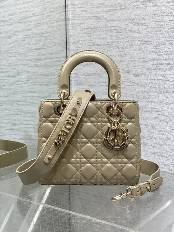 Dior Quilted Top Handle Bag with Detachable Shoulder Strap image 1