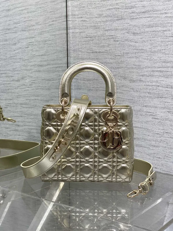 Dior Quilted Top Handle Bag with Detachable Shoulder Strap image 1