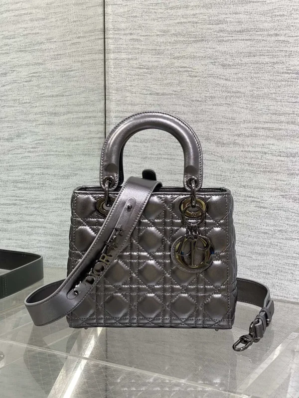 Dior Quilted Top Handle Bag with Detachable Shoulder Strap image 1