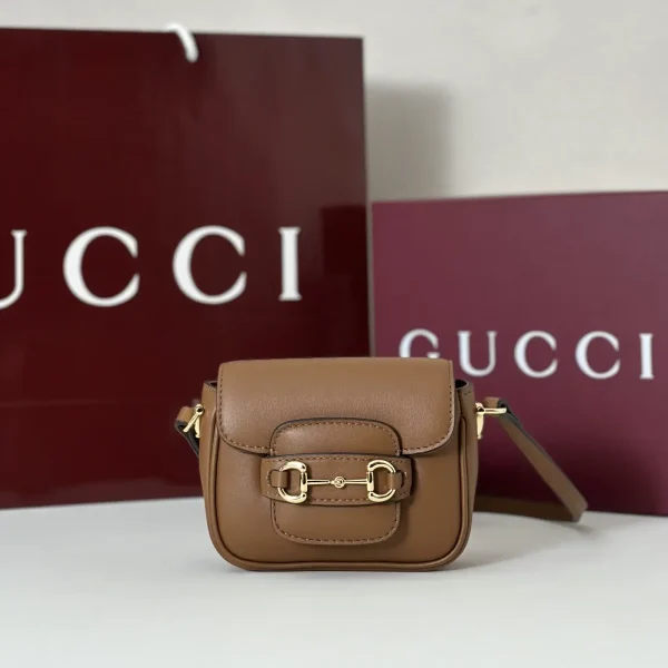 Gucci Brown Leather Crossbody Bag image 1