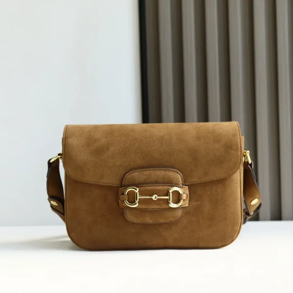 Gucci Horsebit 1955 Suede Shoulder Bag image 1