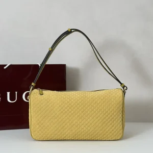 Gucci Monogram Suede Shoulder Bag image 1